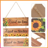 1 set blessed wood sign wall decor wooden wall plaque hanging wall sign ornament
