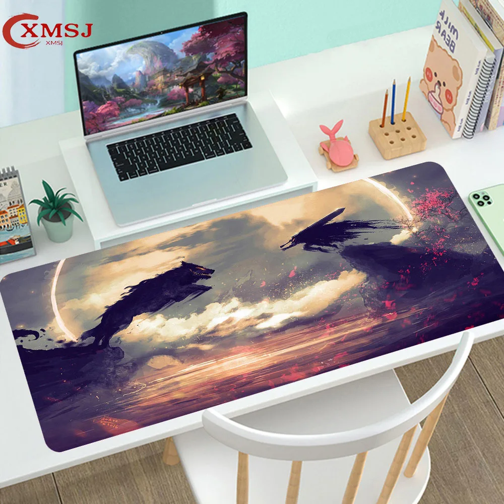 

40x90 Fantasy Color Mouse Pad PC Computer Gamer Accessories Personality Art Mouse Pad Keyboard Carpet Desk Pad Anime Mouse Pad