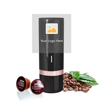 mini portable electric espresso machine with built in battery hot and cold extraction coffee powder capsule coffee machine