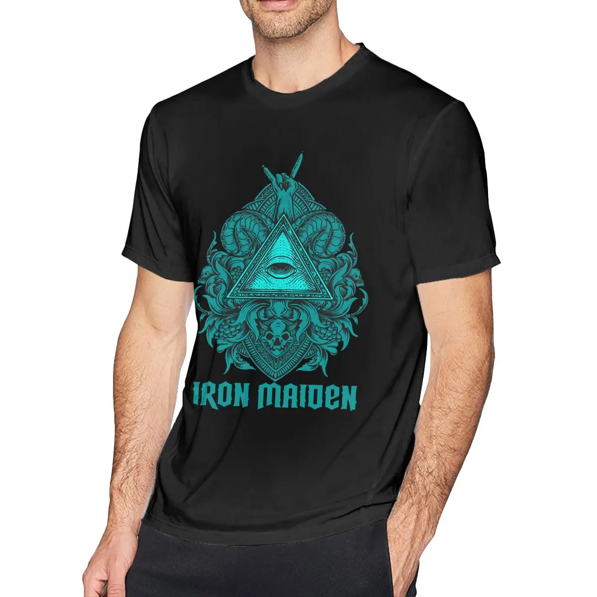 

Men's Rock Eye T Shirt Cotton Clothes Leisure Short Sleeve O Neck Tees Adult T-Shirts