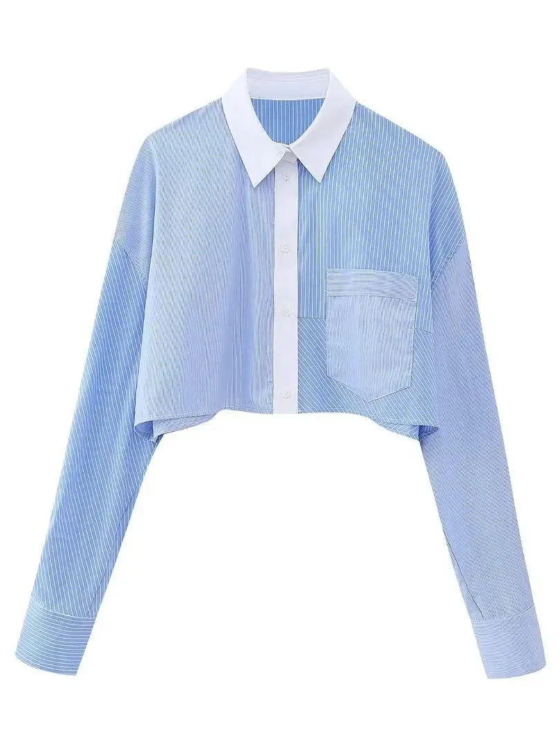 

MEIMY 2023 NEW Summer Women Solid Color Button Pockets Decoration V-Neck Casual Vintage Streewear Shirts