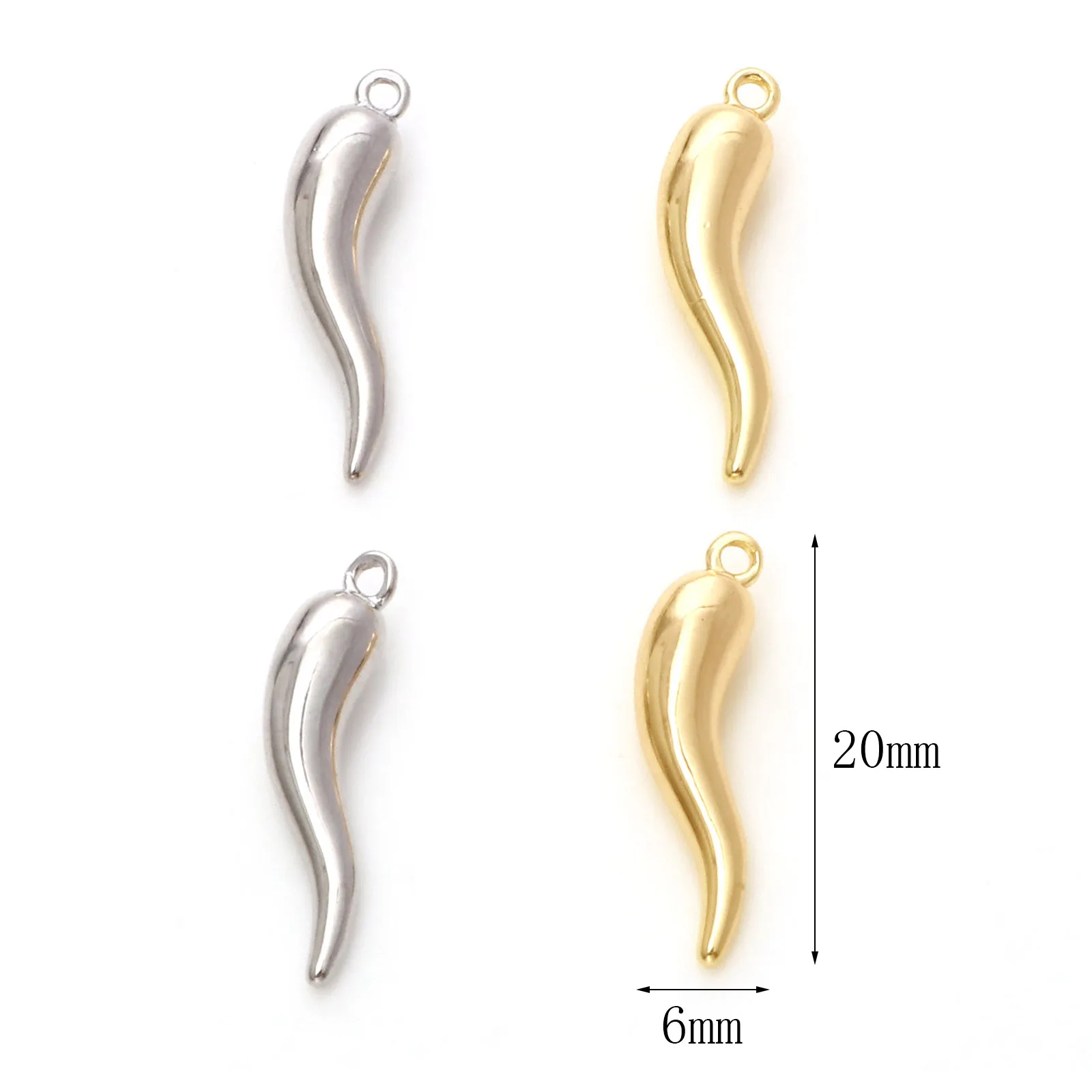 5 шт. медные Подвески Чили 3D в форме перца чили Бронзовый Золотой цвет подвески из