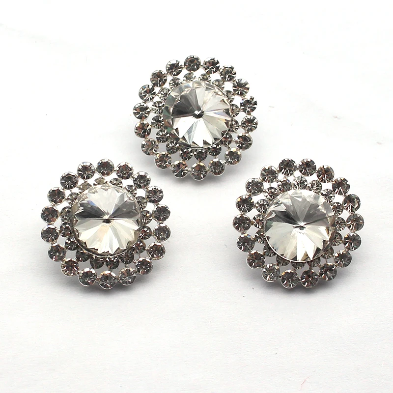 5 шт./партия, круглые алмазные пуговицы для одежды