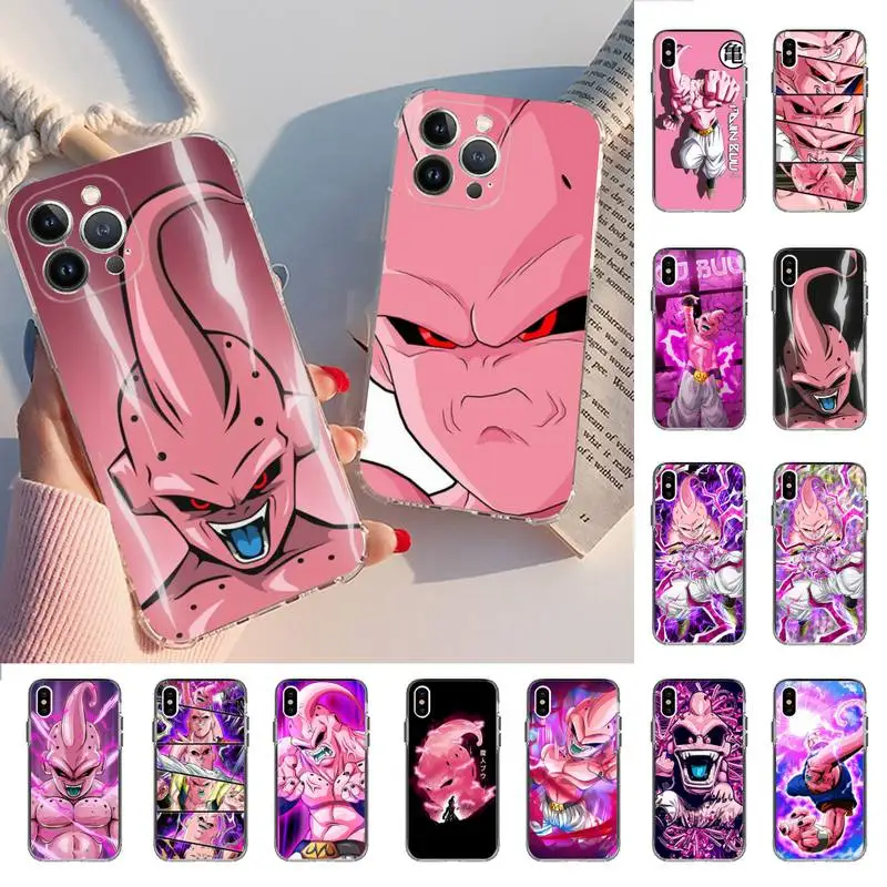 

BANDAI Anime Dragon Ball Majin Buu Phone Case for iPhone 11 12 13 mini pro XS MAX 8 7 6 6S Plus X 5S SE 2020 XR case