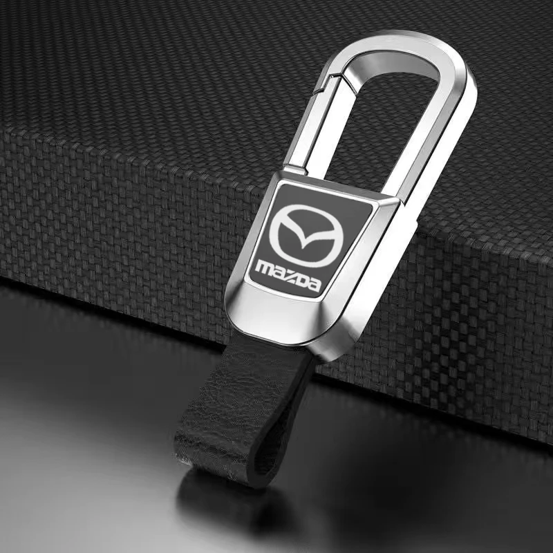 

1 шт. автомобильный металлический кожаный брелок, автомобильный брелок, подарки, подвесной держатель для ключей для Mazda 2 3 5 6 M5 Ms, фотосессия CX6 M3 M6 MX3 MX5