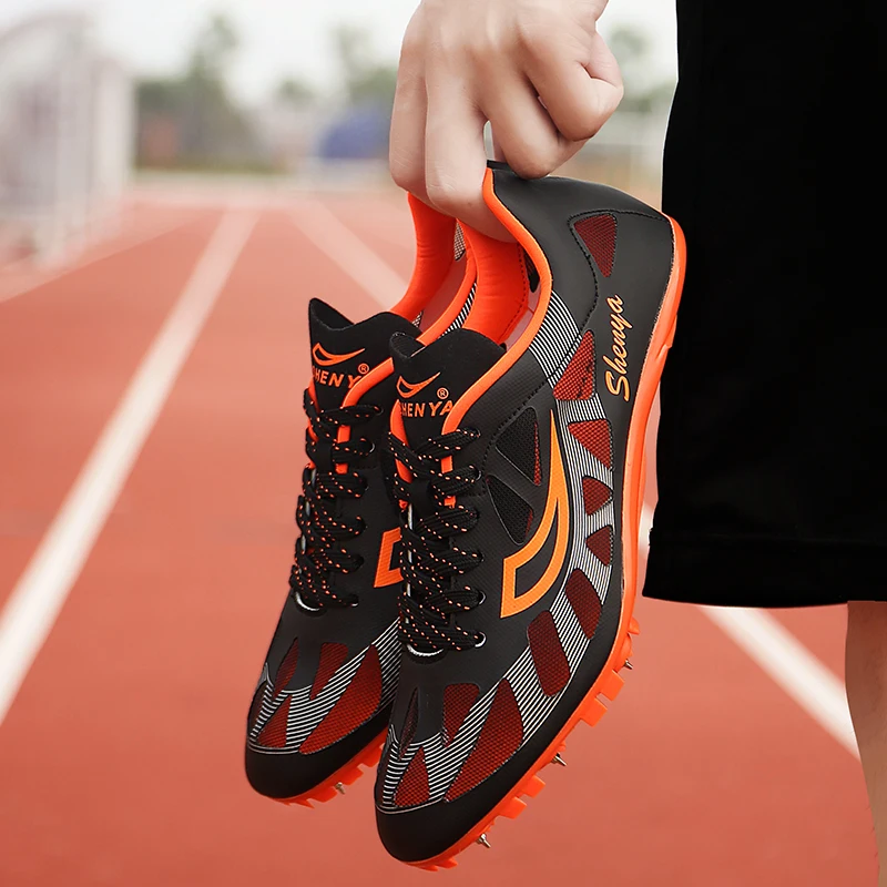 Track and Fields Shoes Men Women Spikes Shoes Running Breathable Track Spikes Shoes Jogging Sneakers
