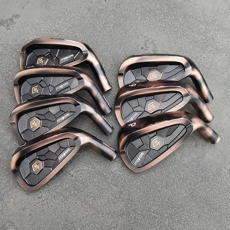 Golf irons Gorgeous seven colors Head MTG#itobori one knife carved soft iron forged irons set 4-P# free shipping