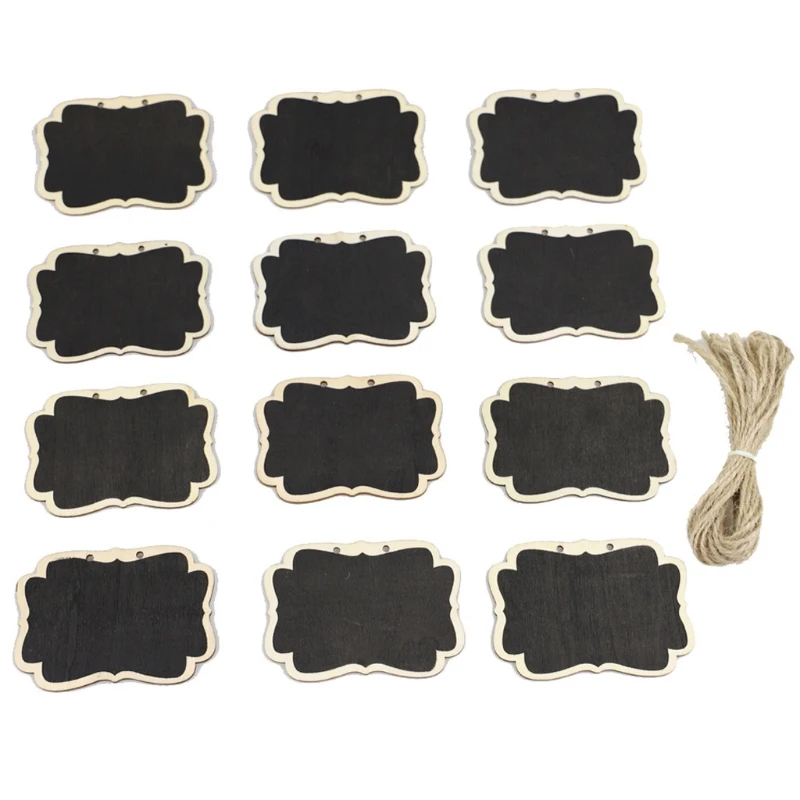 

57EC Mini Wooden Blackboards Chalkboard Craft Wedding Party Pastry Shop Choice Hanging Memo Name Tags