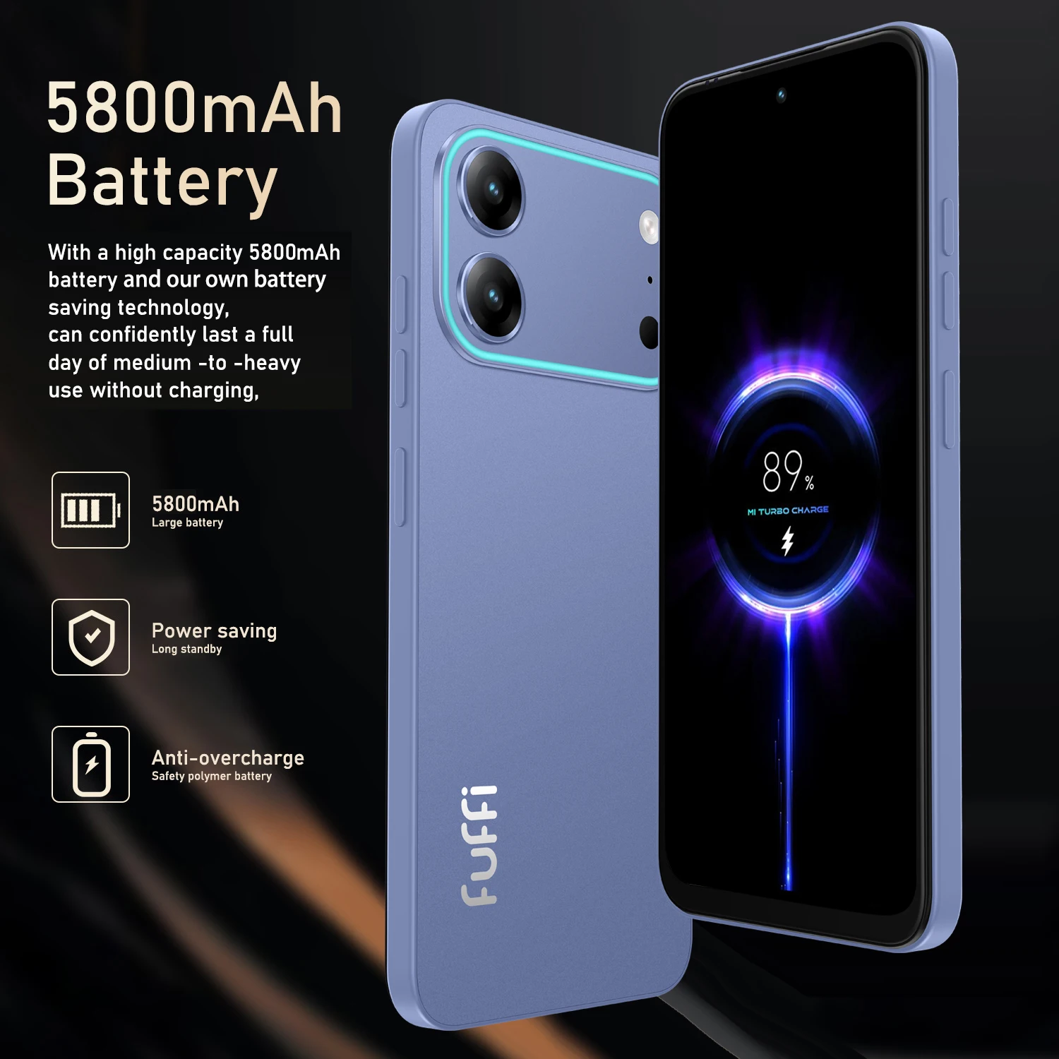 Фото Смартфон FUFFI Global Vision S24 Pro, Android, 12 ГБ ОЗУ, 512 ГБ ПЗУ, 6,67-дюймовый экран, 5800 мАч, 720x1612HD, 48 МП, мобильный телефон с поддержкой сети 4G №4