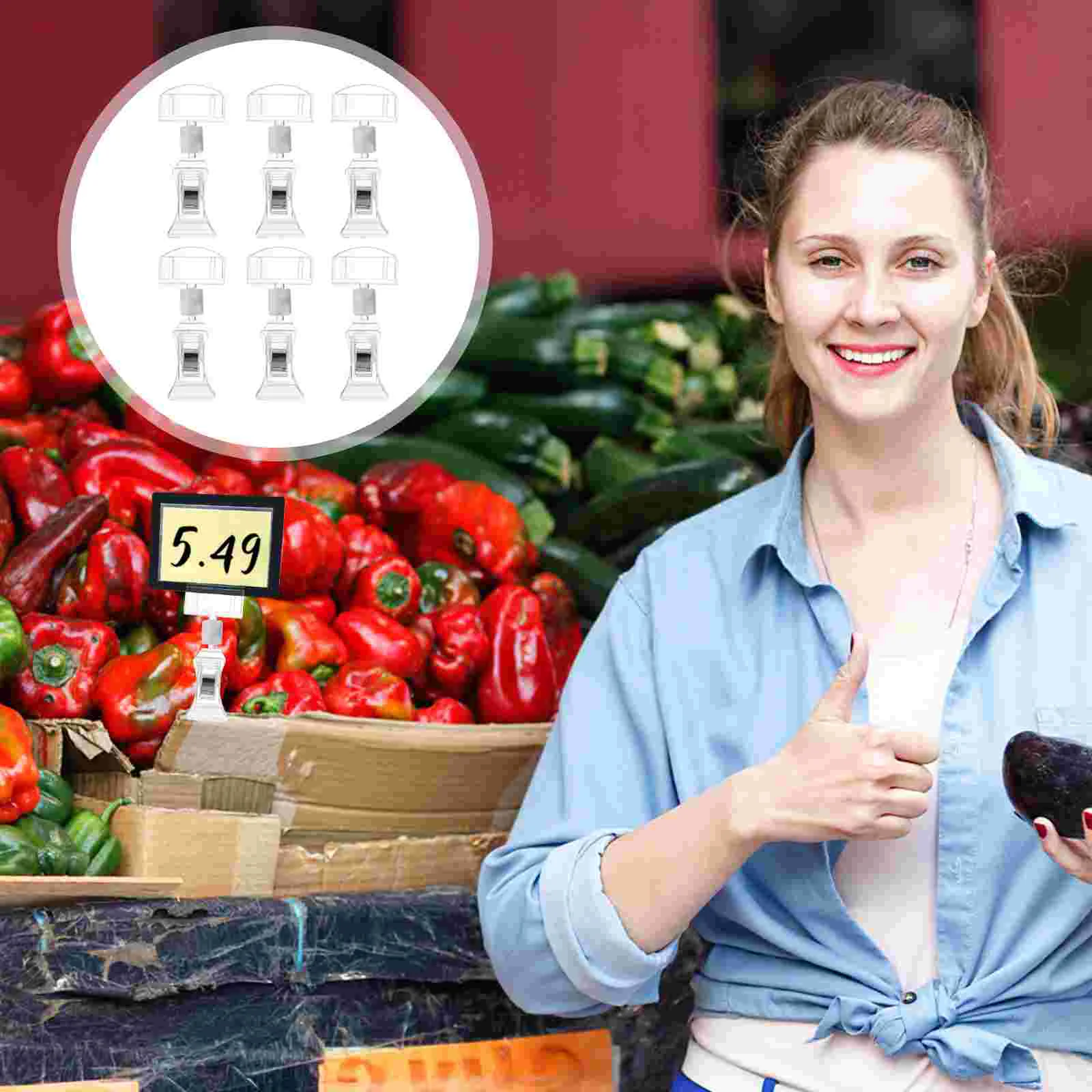 

Sign Holderclips Clip Display Stand Label Tag Rack Advertising Holders Acrylic Merchandise Clear Retail Onsigns Shelf Tags