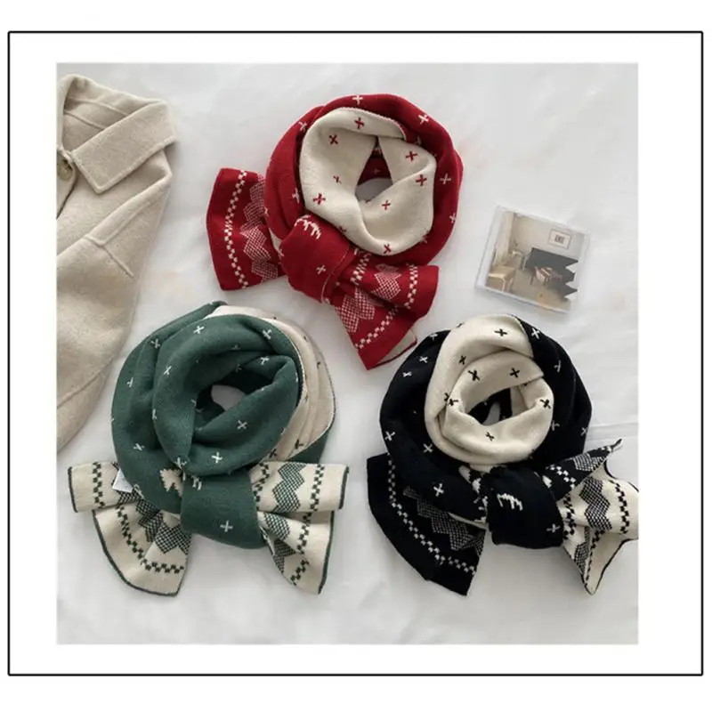 

Новый рождественский вязаный теплый шарф для спорта на открытом воздухе для велоспорта бега кемпинга ветрозащитные Теплые Шарфы мужские и ...