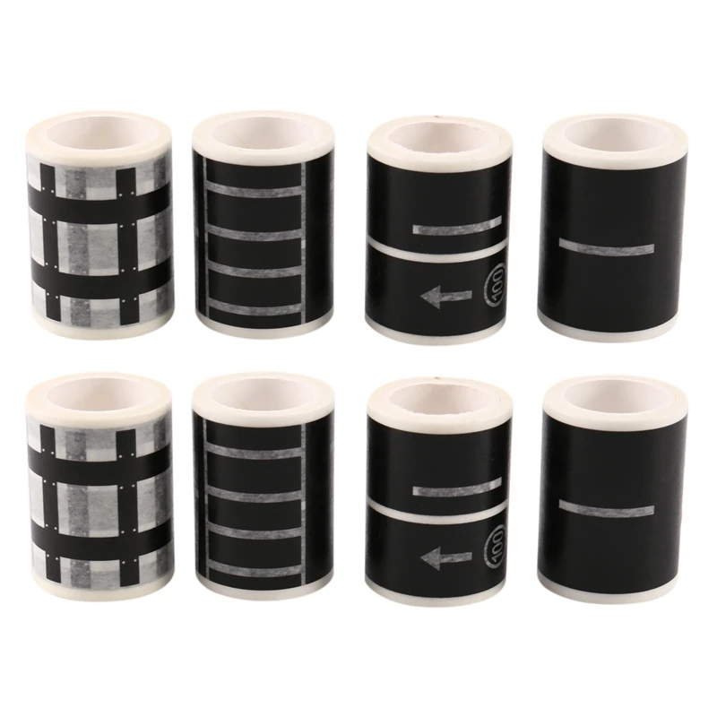 

Railway Highway Road Tape 8 Rolls 4.8Cmx5m Sticker Traffic Road Adhesive Masking Tape Road For Kids DIY Toy Car Play