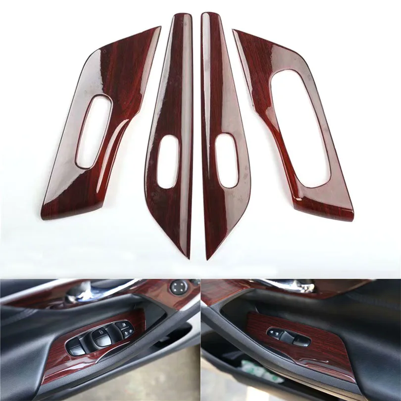 

4 шт., наклейки на панель подлокотника автомобиля Nissan Altima 2013, 2014, 2015, 2016, 2017, 2018, LHD
