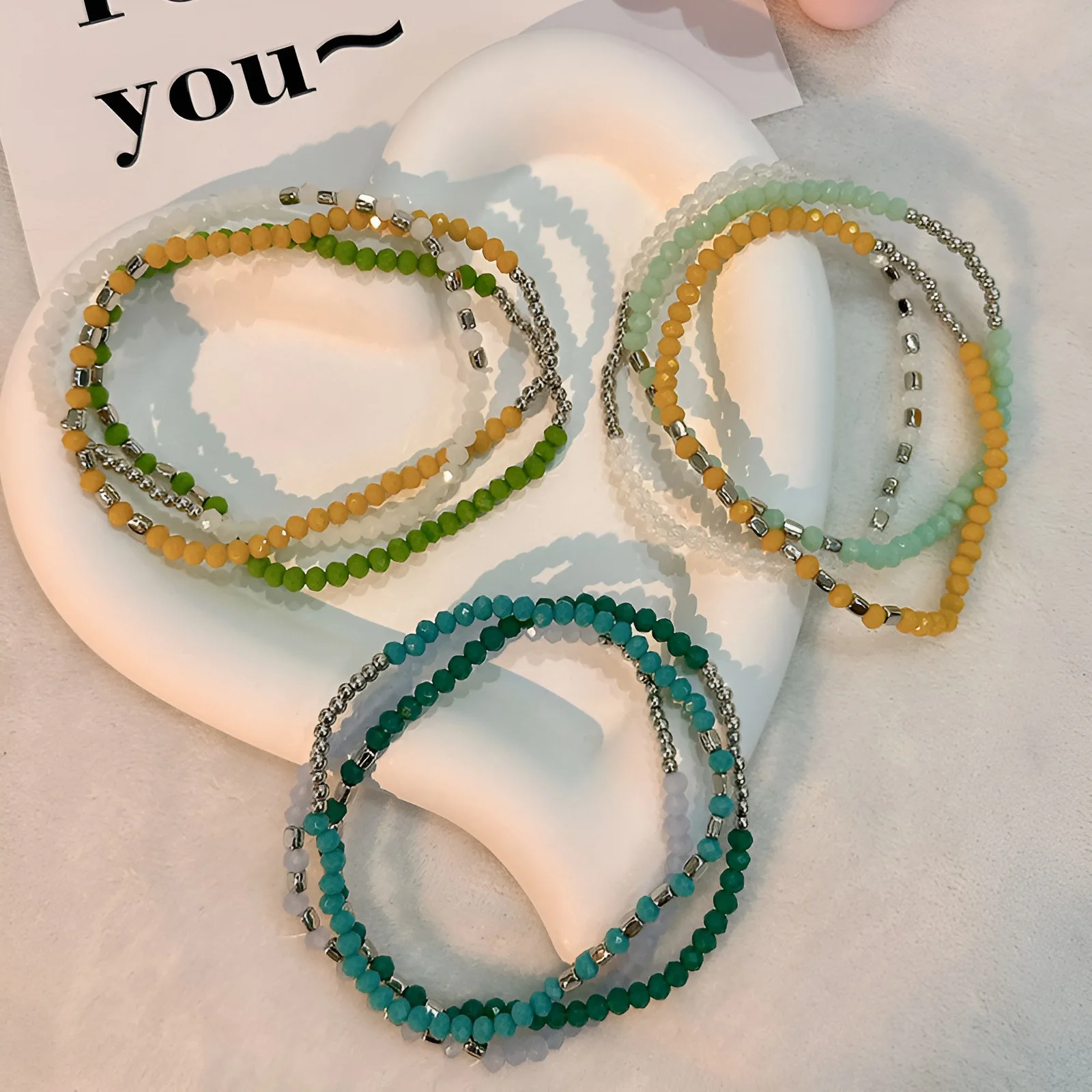 Summer Acrylic Bead Anklets For Women Multi-layer Ankle Bracelet Foot Chain Beach Jewelry Gift Tobilleras