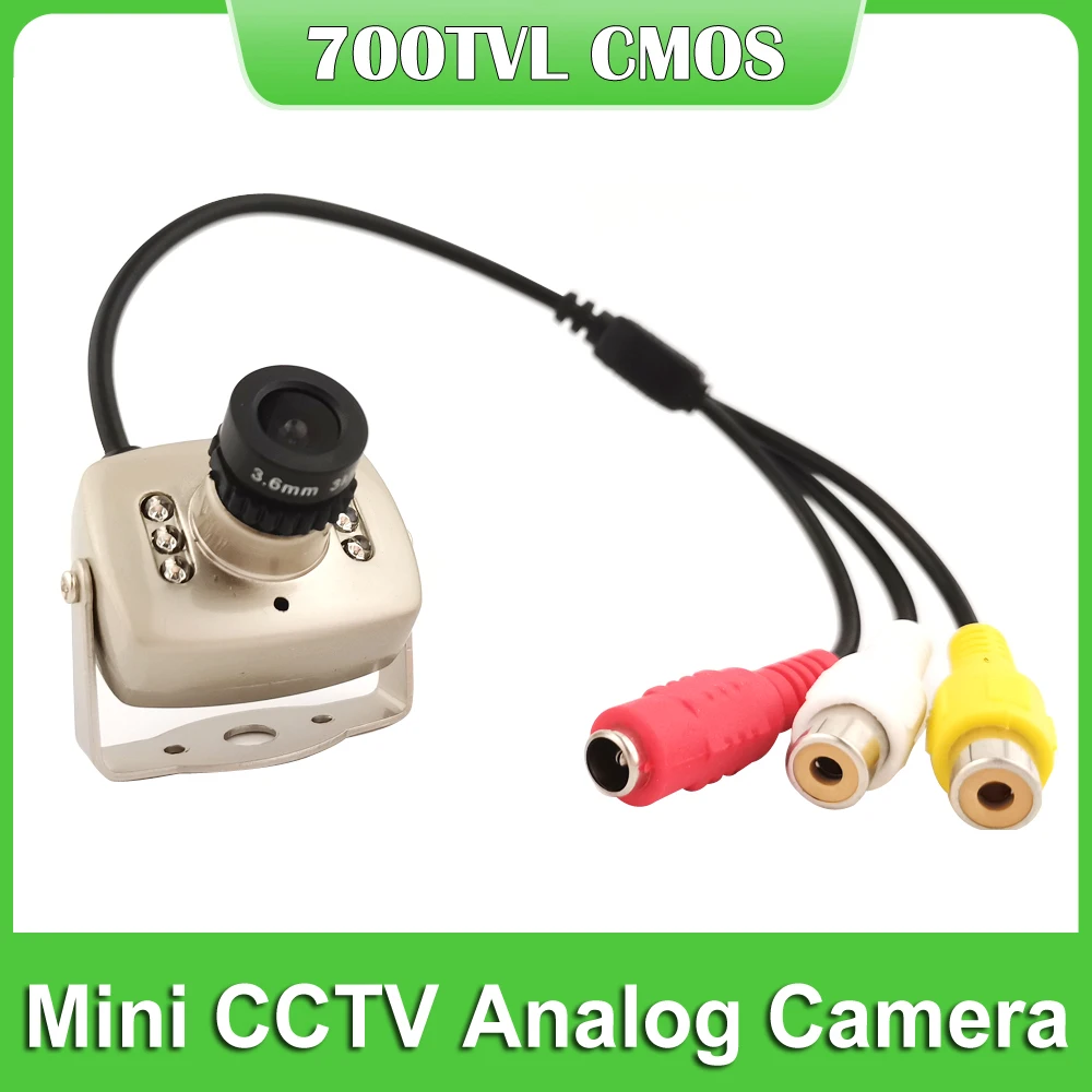 

700TVL CMOS Analog Camera Surveillance Home Indoor Audio MIC Cctv Camera 6pcs 940nm IR Day Night Small AV Cameras