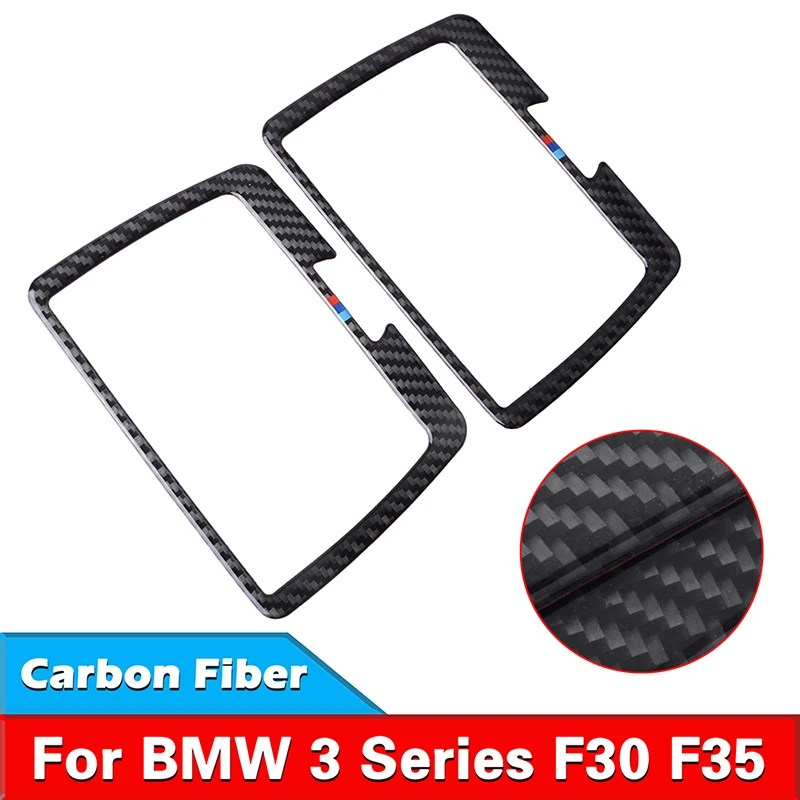 

Car Rear Seat Makeup Mirror Frame Real Carbon Fiber Sticker Fit For BMW 3 Series F30 2013-2015 GT F34 2013-2017 Decorative Strip
