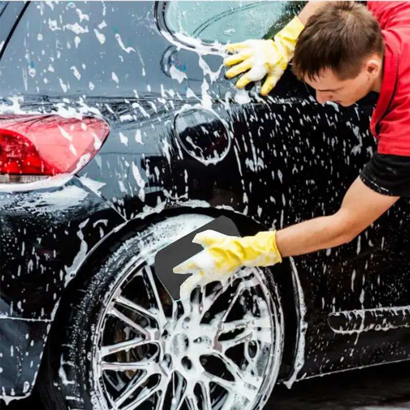 

Перчатка для мытья автомобиля, варежка из микрофибры и шерсти, без царапин, высокоплотная, для ухода за автомобилем