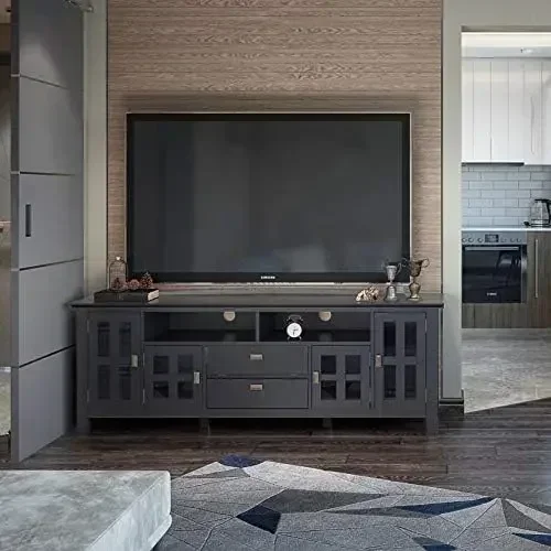 Artisan SOLID WOOD 72-дюймовая переходная подставка под телевизор черного цвета для