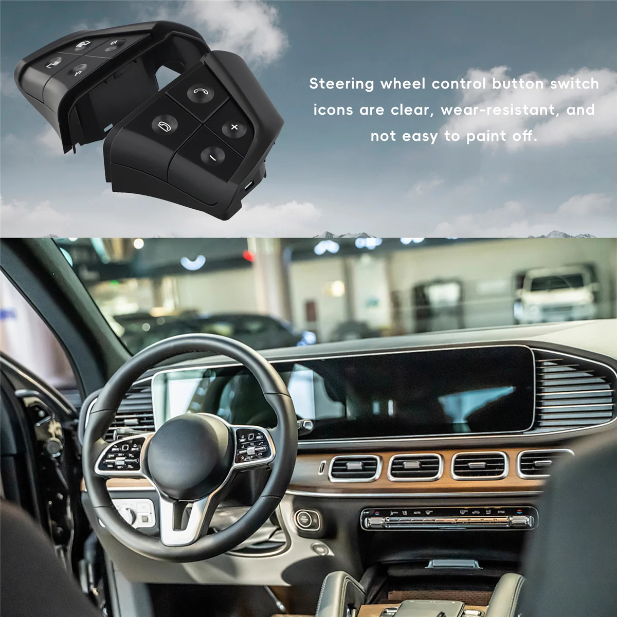 1 пара кнопки управления на рулевое колесо для Mercedes-Benz W164 W245 W251 GL350 ML350 R280 B180 B200 B300