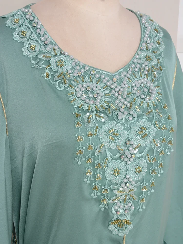 Дубай арабское мусульманское модное платье 2025 Ид Рамадан Абая женские атласные