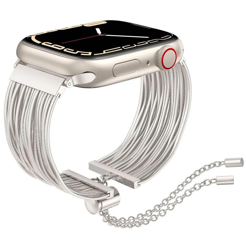 

Ремешок для Apple Watch Band 49 мм 45 мм 41 мм 44 мм 40 мм 42 мм 38 мм женский Стальной браслет-цепочка IWatch Ultra SE Series 8 7 6 5 4 3 2 1