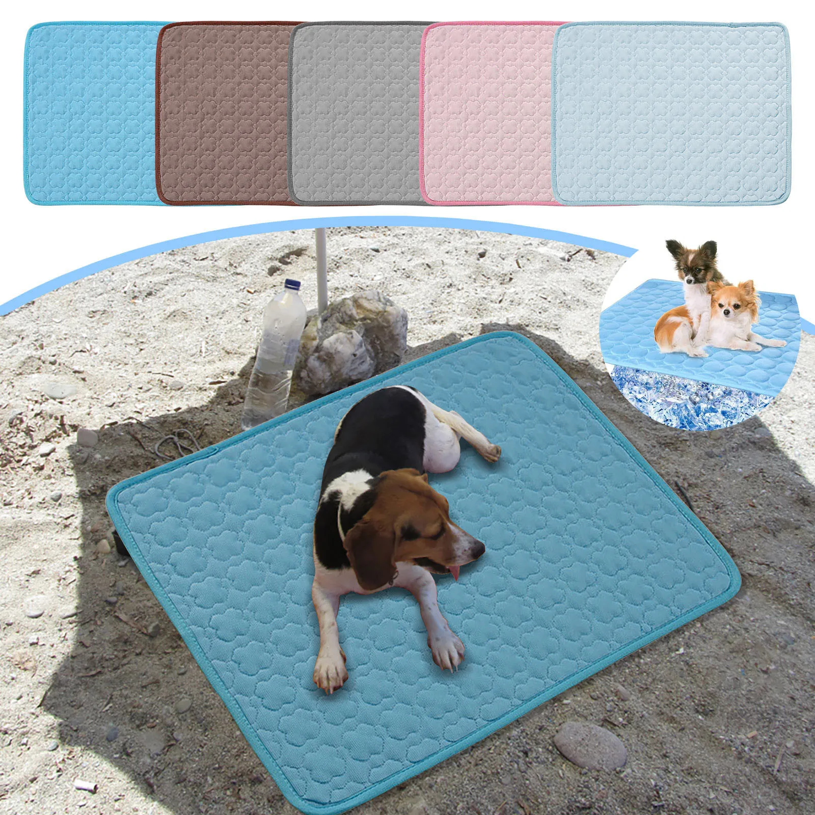

Summer Colling Dog Mat For Dog Cat Breathable Blanket Ice Pad Washable Sofa Breathable Cooling Pet Dog Bed Mat Breathable 2022