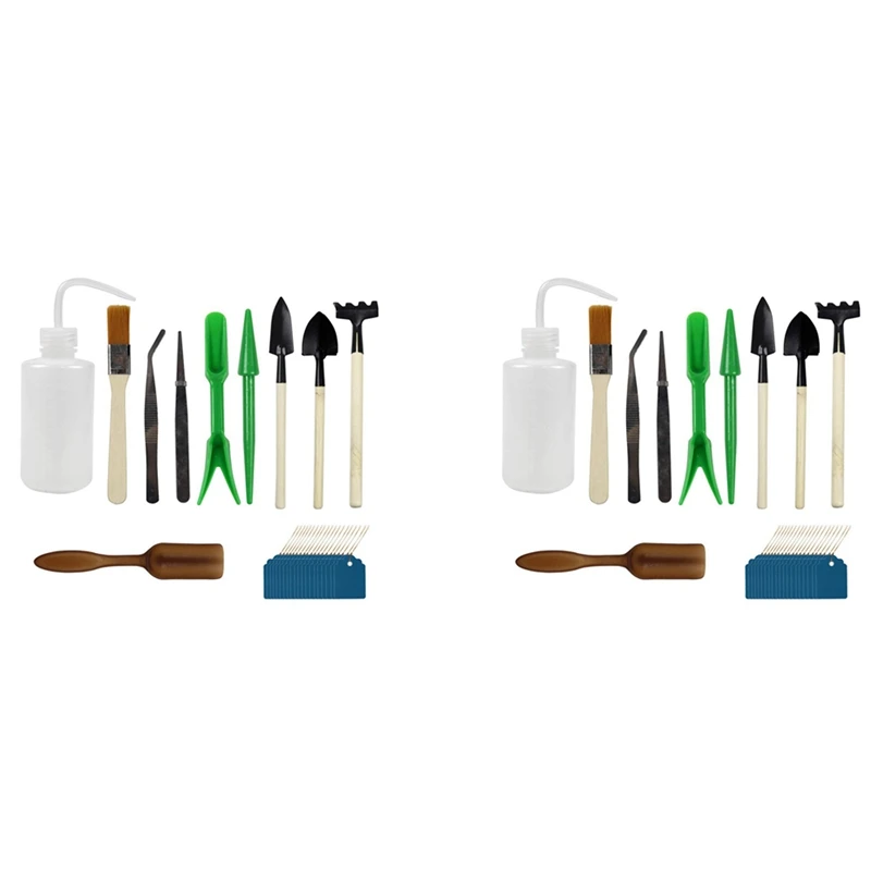 

20Pcs Miniature Gardening Hand Tools Set Succulent Transplanting Fairy Garden Planting Tool, With 40 Plant Labels