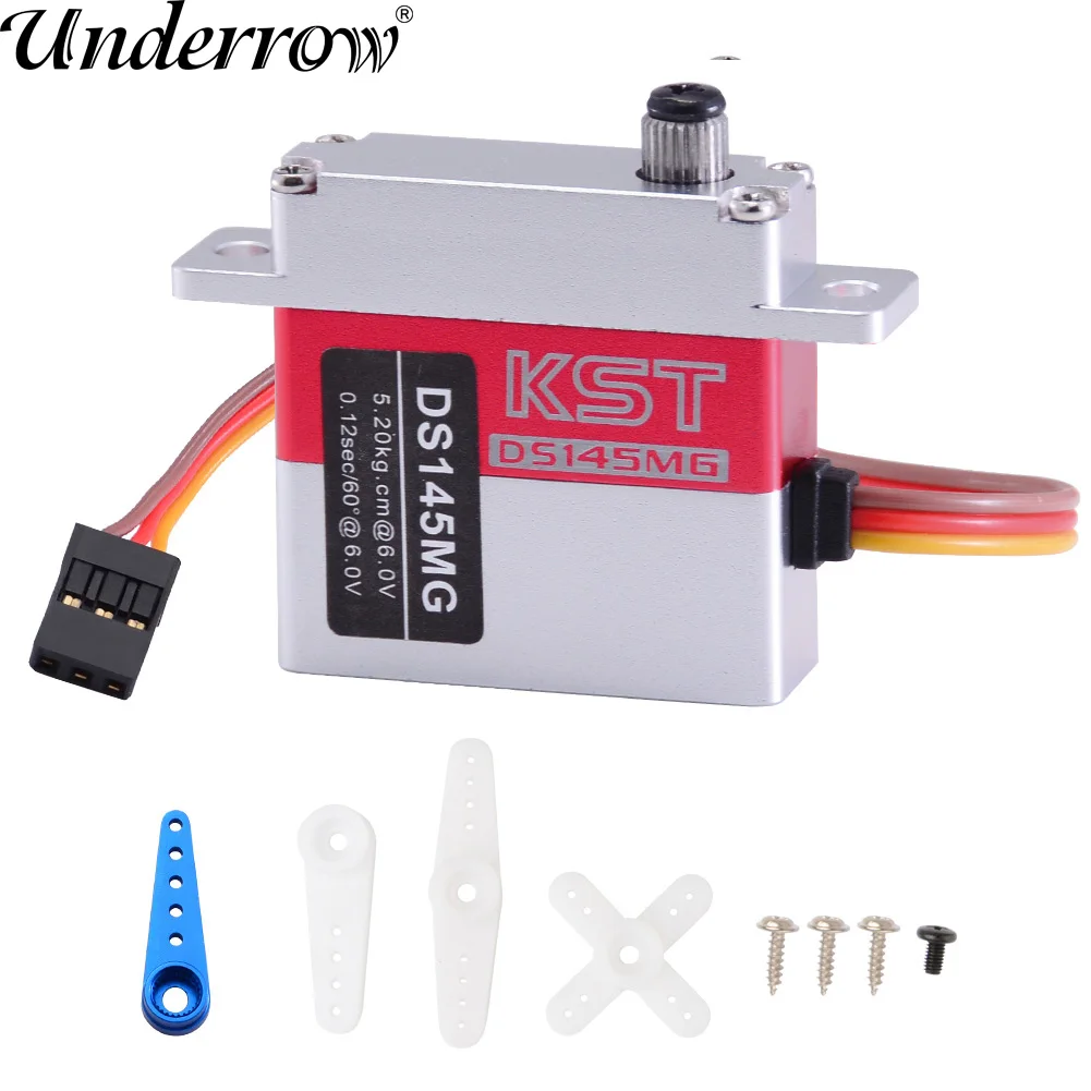 KST DS145MG 6 в 5 кг 0,12 сек Высокоточный металлический Шестеренчатый цифровой планер сервопривод для UAV Радиоуправляемый автомобиль робот рычаг лодка вертолет