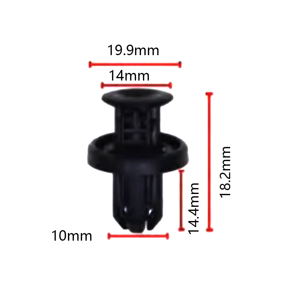 

For Honda For Acura 91505-TM8-003 Bumper Wheel Well Liner Longlife Nylon Push-Type Retainer Clips Direct Replacement Durable