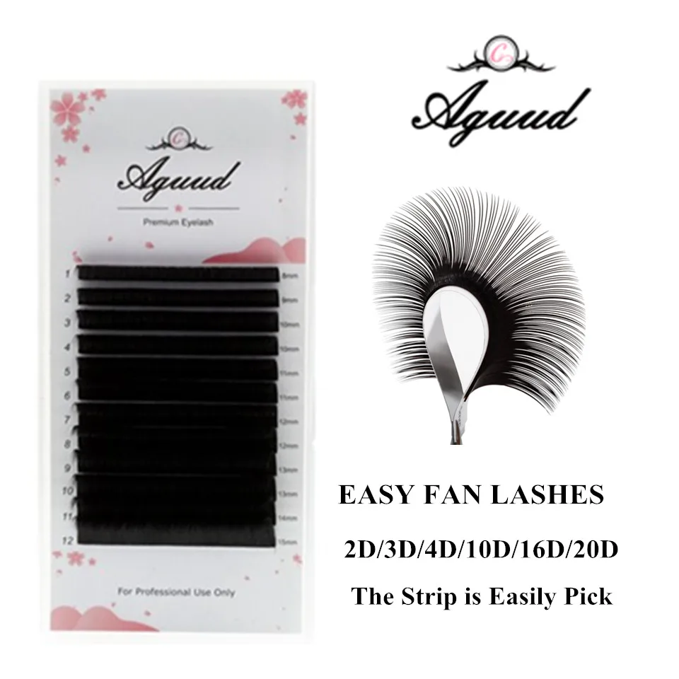 

Ресницы для макияжа AGUUD, легкие веерообразные ресницы для самостоятельного наращивания, быстрое цветение, Индивидуальные Накладные ресниц...