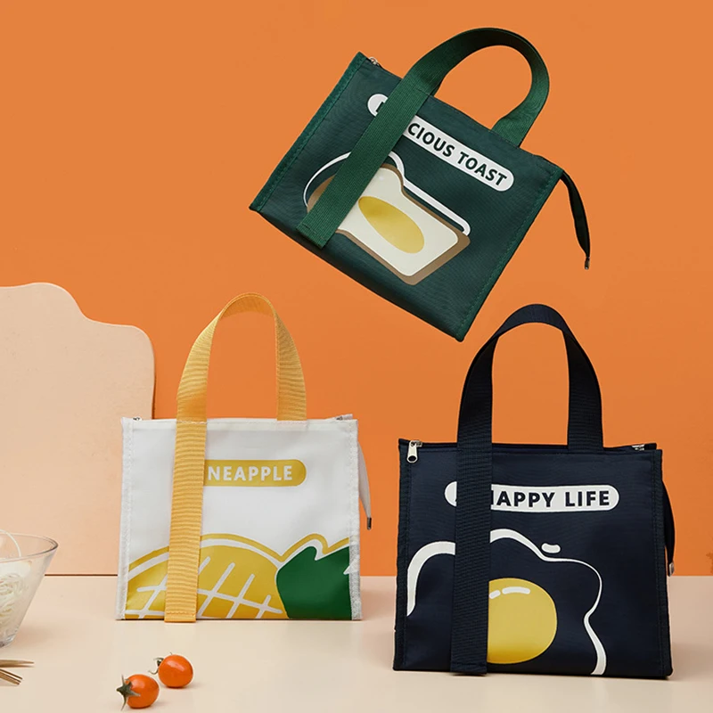 

2022 Portable Thermal Lunch Box Bags Travel Picnic Pouch Tote Food Bag Insulation Bag Food Storage Container Portable Handbags