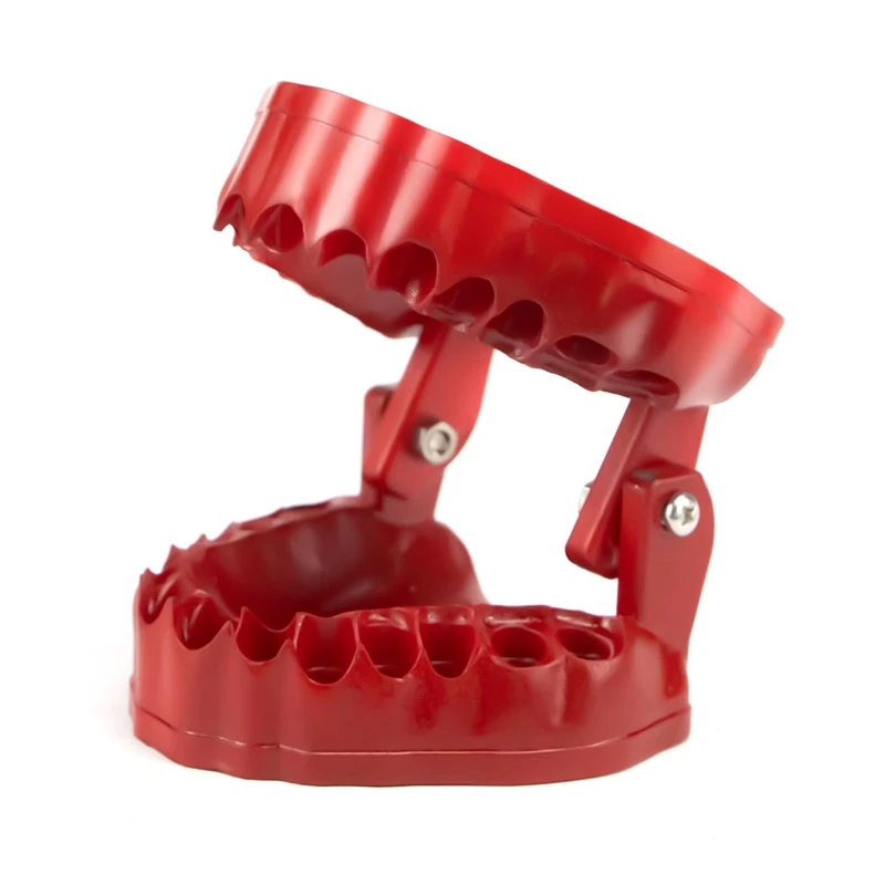 

37MD 28 Hole Bit Organizer Denture Drill Bit Holder Teeth Model Design Holds Up To 28 Bits Suitable for within 7.5mm Bits