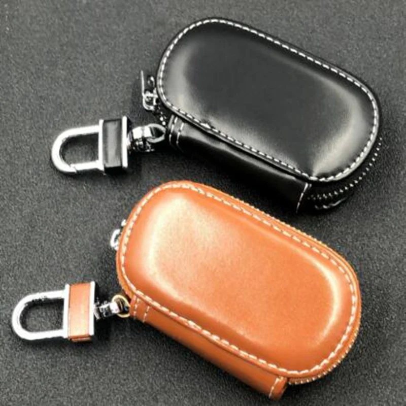 

Creative car key bag PU leather men and women business zipper key bag multi-function key protective cover wholesale