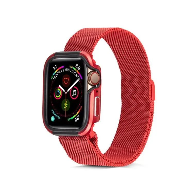 The new model is suitable for Apple watch protective case TPU aluminum alloy two-in-one electroplating case iwatch3456 protectiv