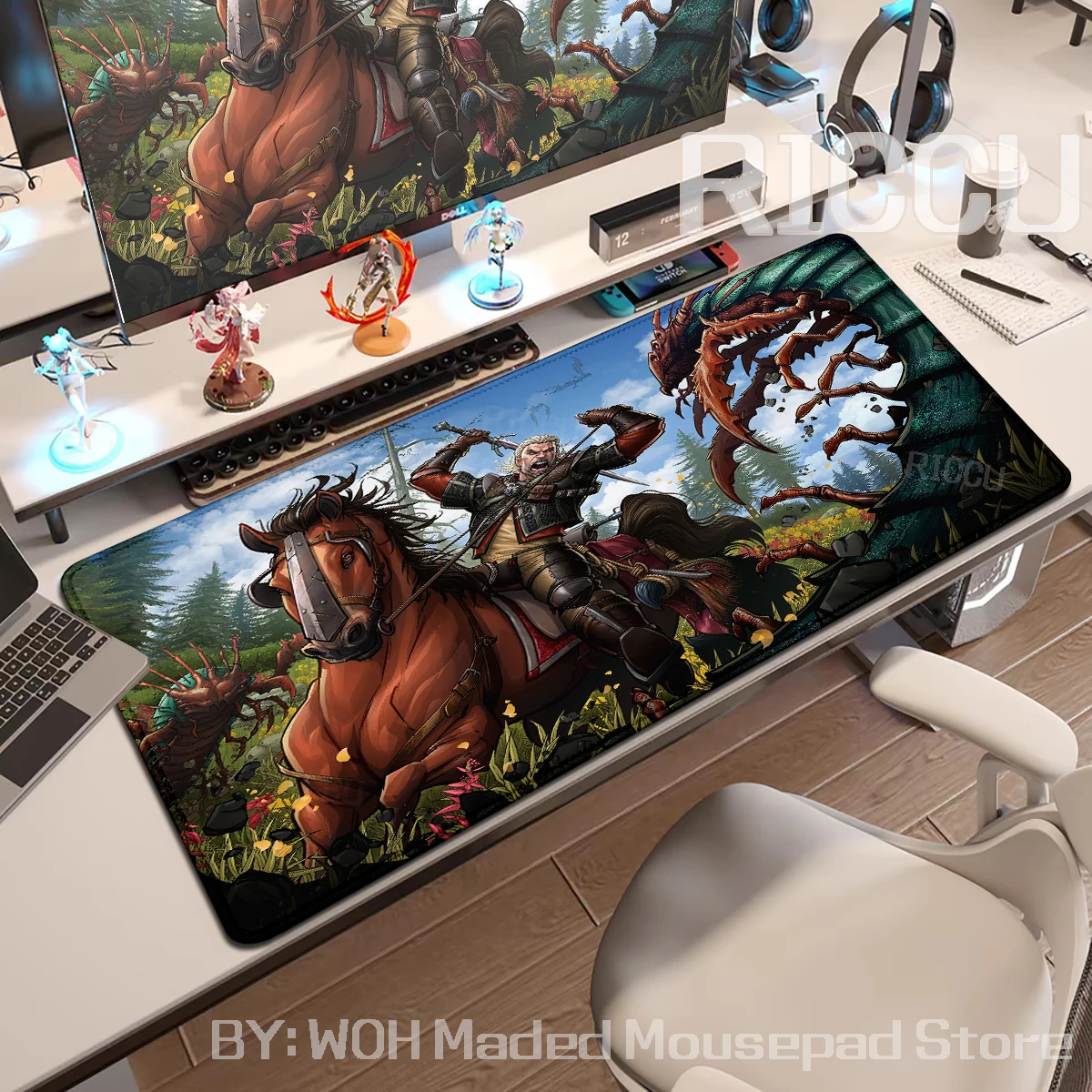 Фото Большой коврик для мыши с игровой клавиатурой T The Witchers Коврик для мыши Gamer Cabinet Deskmat Mausepad HD Настольный коврик Расширенные коврики XXL Playmat №3