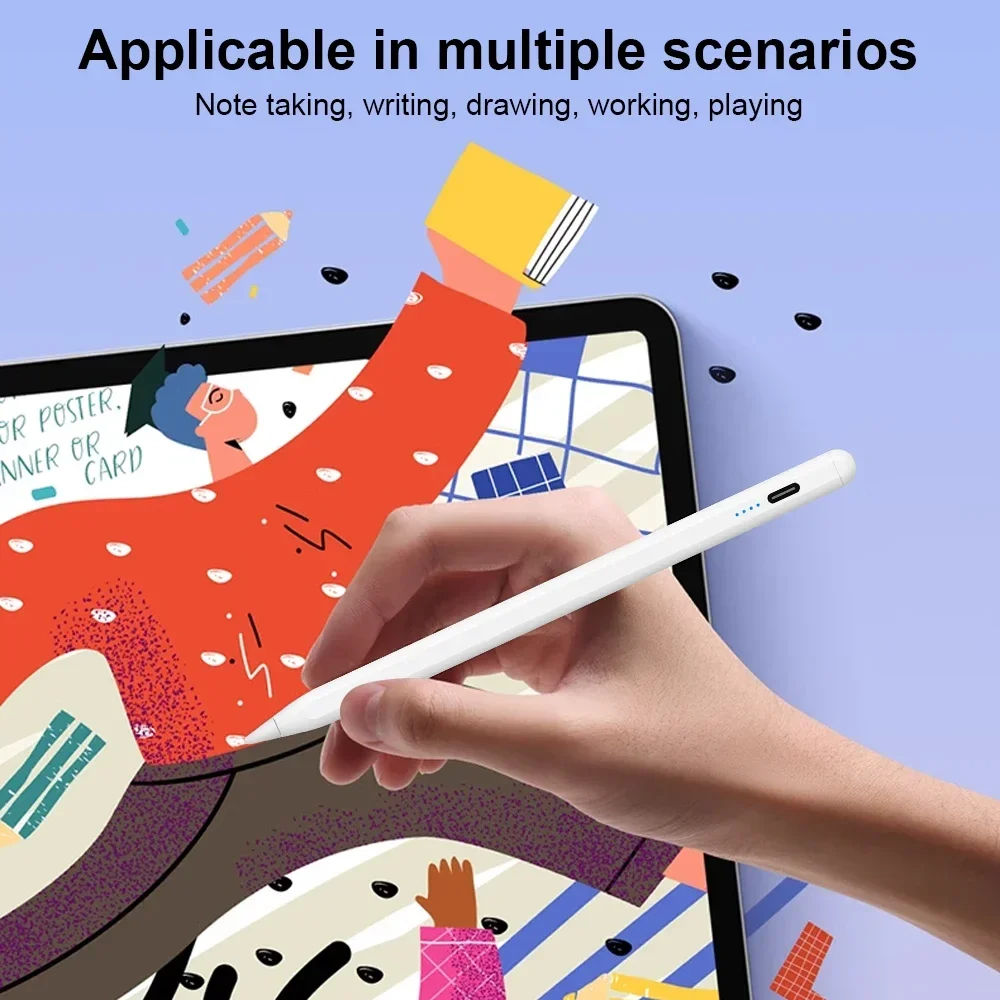 Фото Универсальный стилус для Xiaomi Huawei Lenovo iPhone iPad планшеты телефоны стилус-карандаш для iOS Android перезаряжаемая сенсорная ручка №4