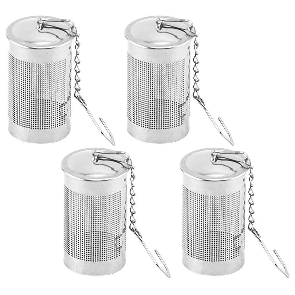 

4pcs Sturdy Stainless Steel Tea Strainer Multi-functional Stew Seasoning Steeper Tea Filter