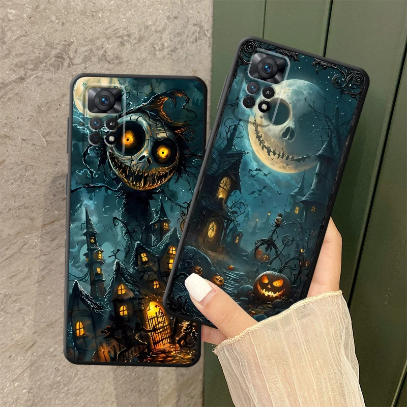 Чехол для телефона Disney Christmas Eve Skull Cool Redmi Note 8T 10 9 Pro 9S 9T 10S 11S 11 12 14 13 Soft Cover