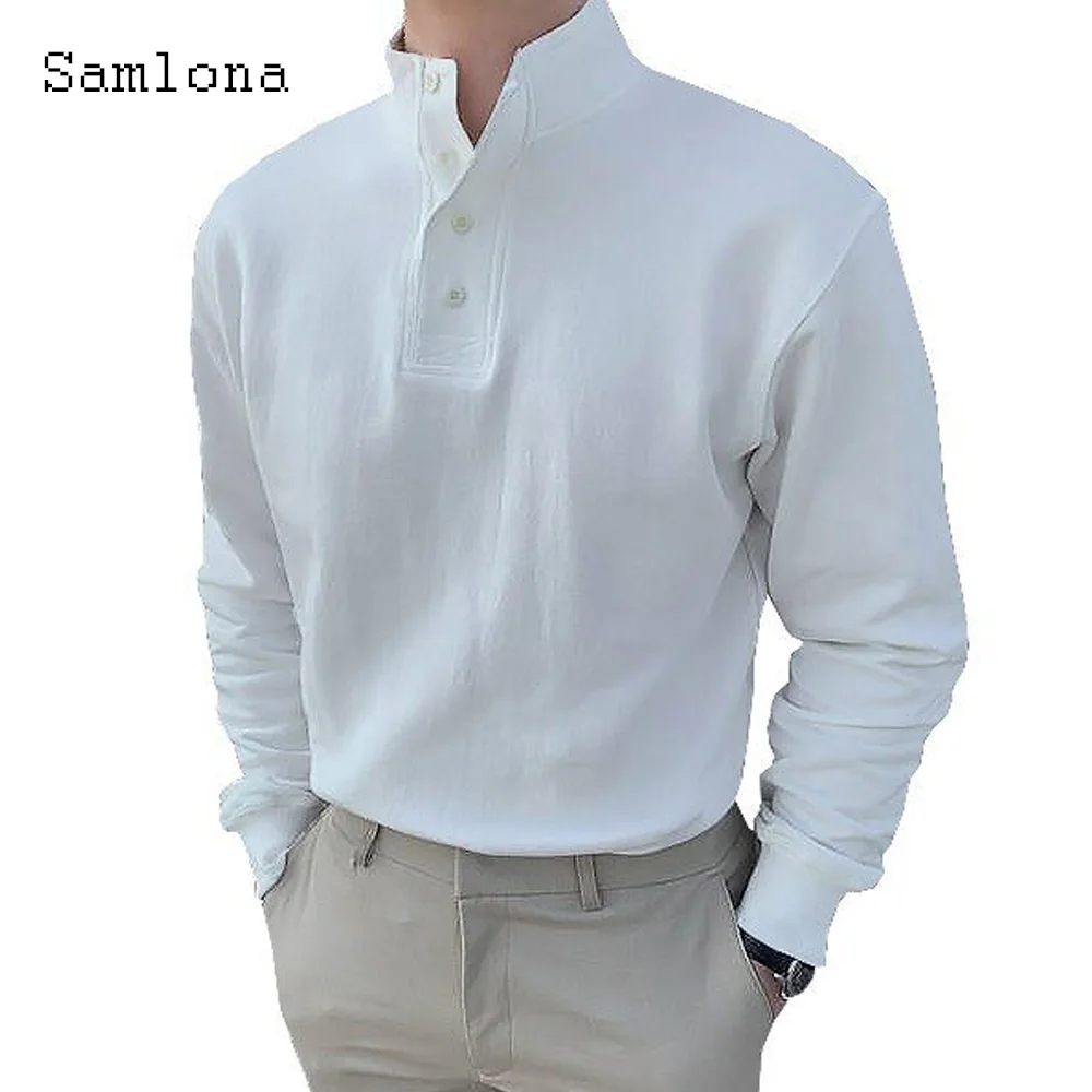 Korean Fashion Shirts Blouse Plus Size Men Elegant Vintage Pullovers 2023 Mandarin Collar Tops Men's Casual Shirt blusas hommes