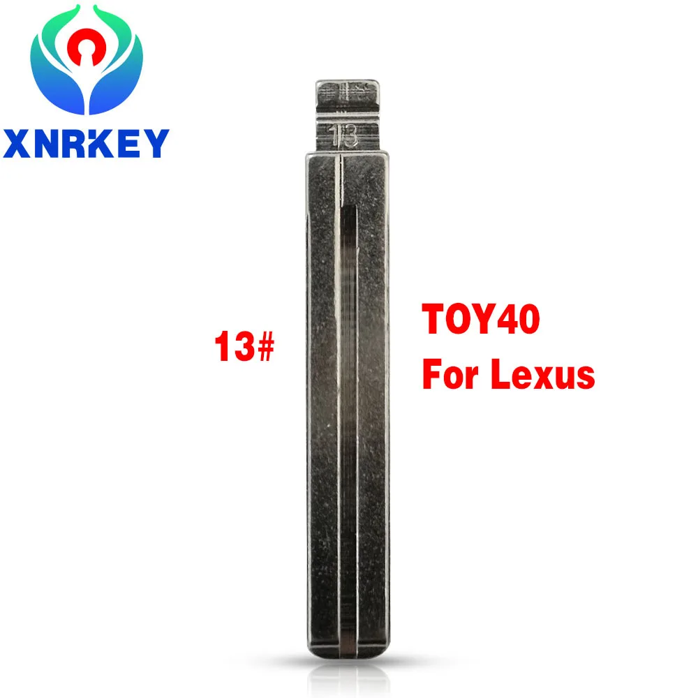 

XNRKEY 10 Pcs 13# TOY40 Original High Quality Blade for KD/VVDI Remote Key Replacement Metal Blank Uncut Blade