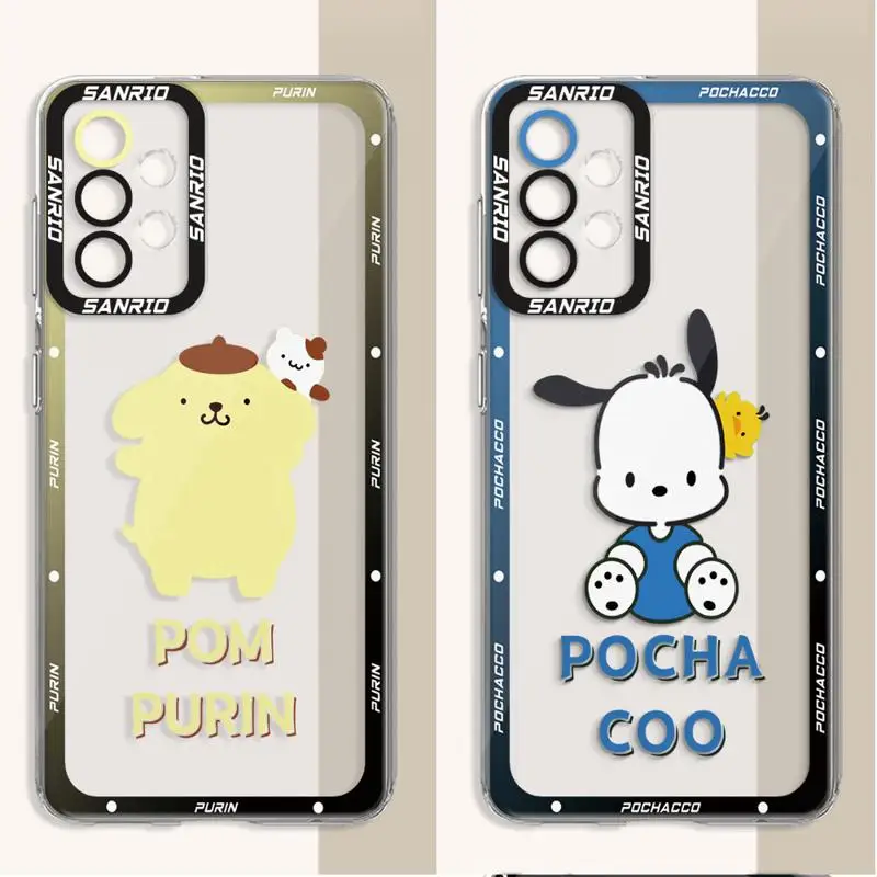 Японский мультяшный чехол для телефона Kuromi Pochaco Samsung A55 5G A25 A22 A15 A34 A14 A71 A52 A50 A12 A13 A32