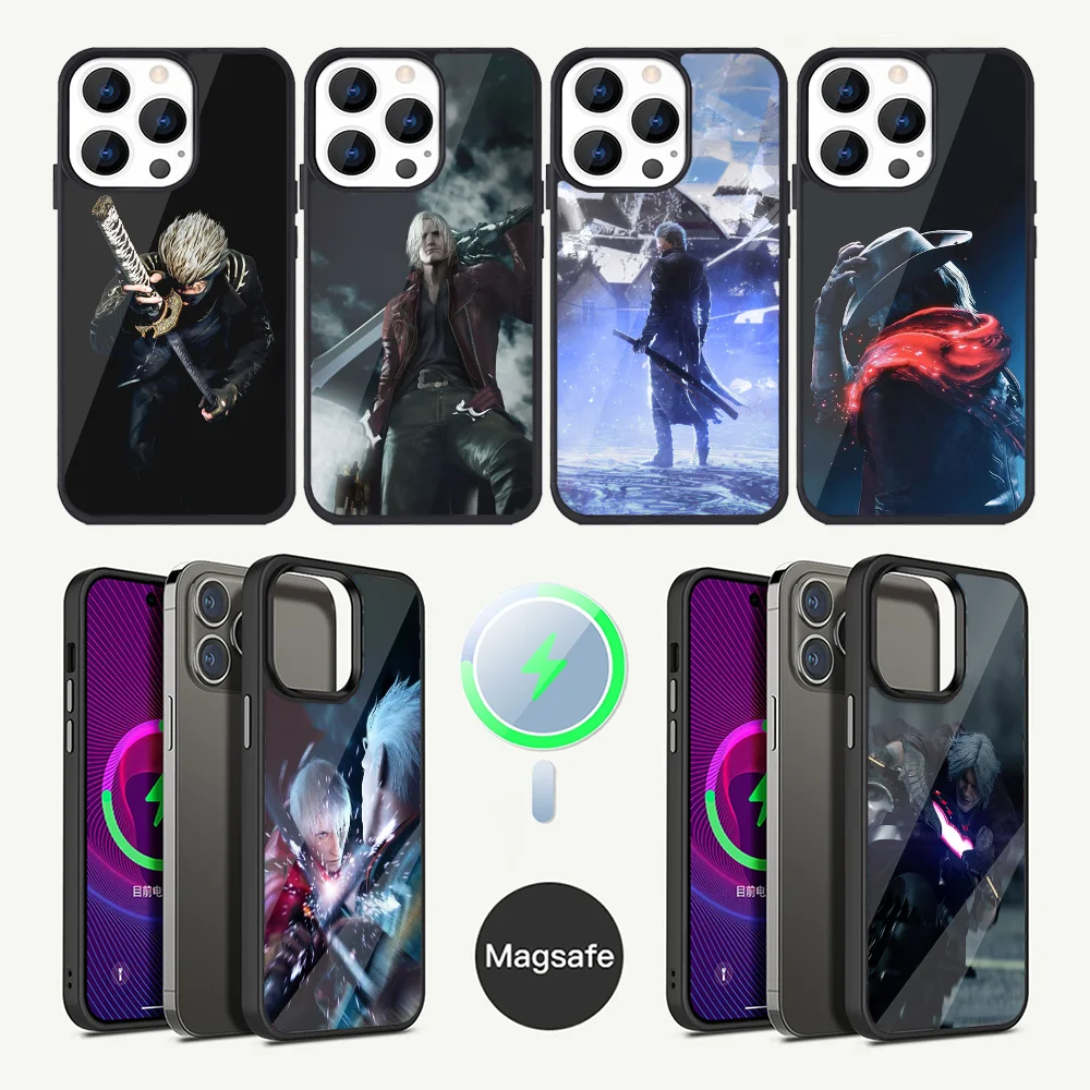 Чехол для телефона D-DMC 5 Dante Vergil iPhone 16 15 14 13 12 11 Plus Pro Max Mini Magsafe с магнитной