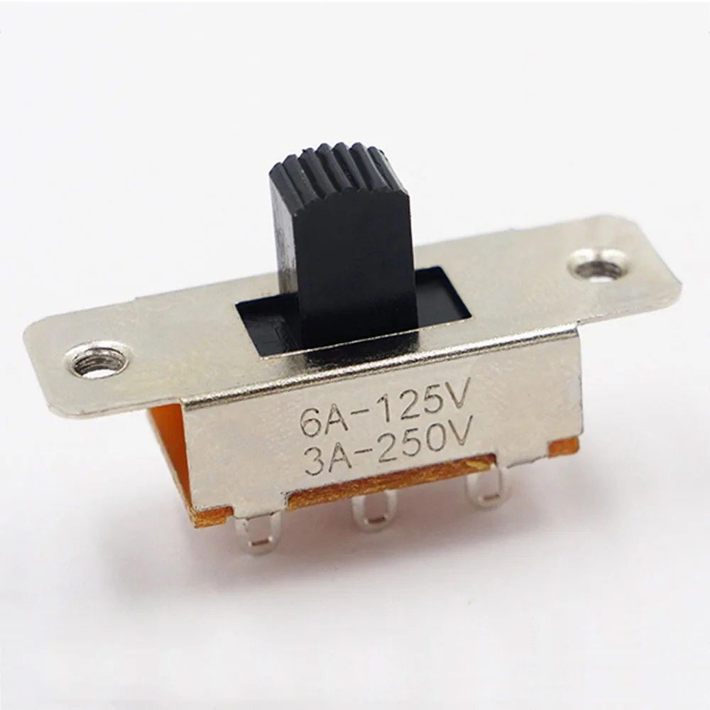 10 шт. ВКЛ-ВЫКЛ 3 положения 2P3T панель слайд переключатель Панель Крепление