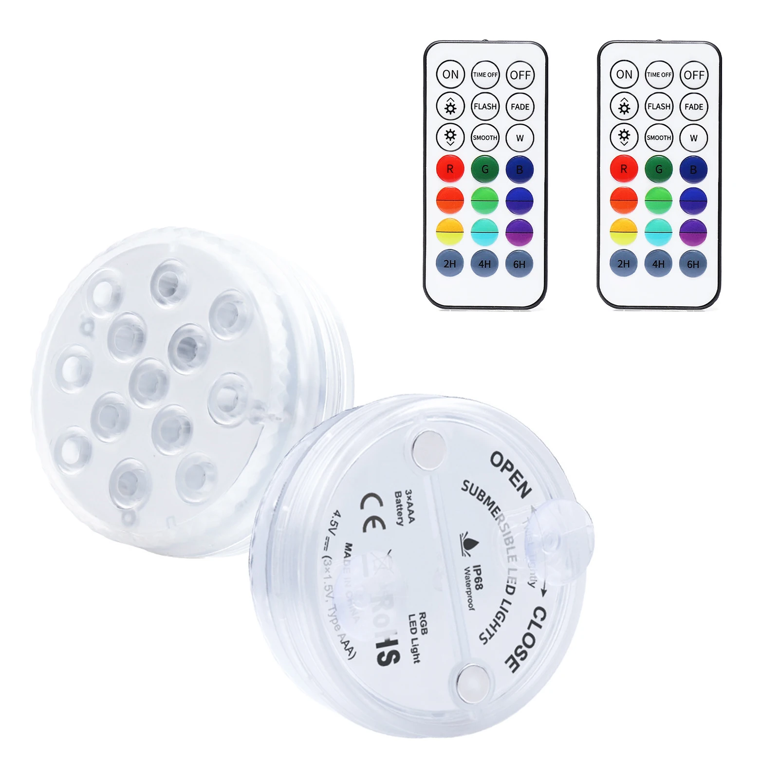 

Submersible Pool Lights with Suction Cups 16 Colors 13LEDs Underwater Light with Remote for Fountain Aquarium Garden