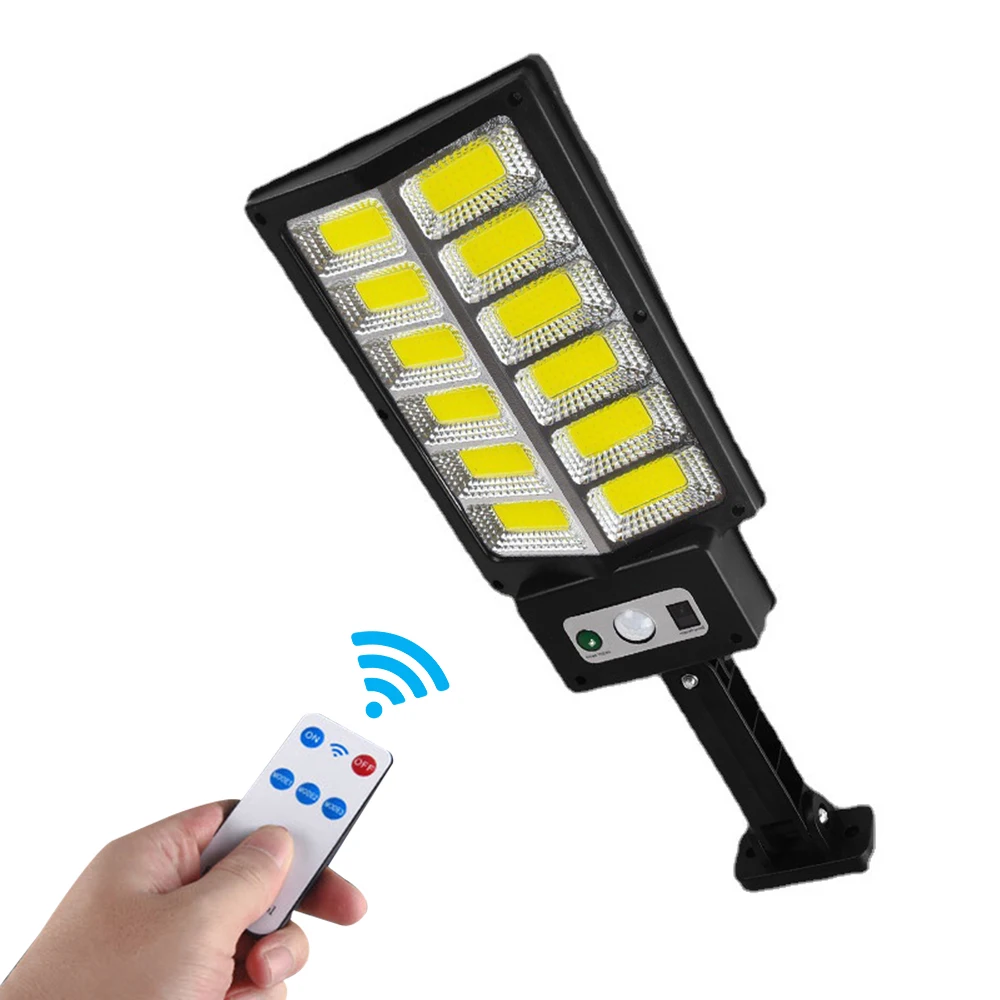 

Solar Light Outdoor Street Light with Remote Control PIR Motion Sensor Wall Light for Front Door Garden Driveway Fence Patio