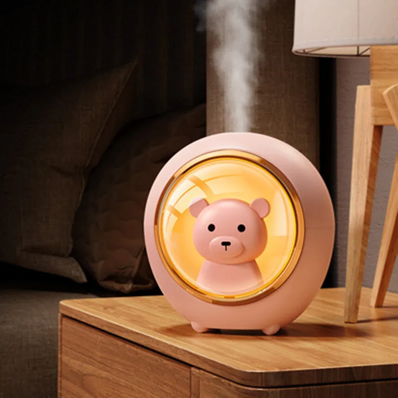 

Air Humidifier Household Mute Colorful Night Sky Cute Bear Spray Aroma Diffuser USB Portable Water Replenishing Instrument