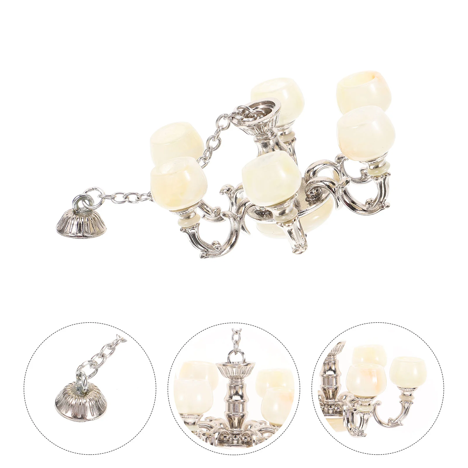 Кукольный домик люстра миниатюры крошечная лампа аксессуары для освещения