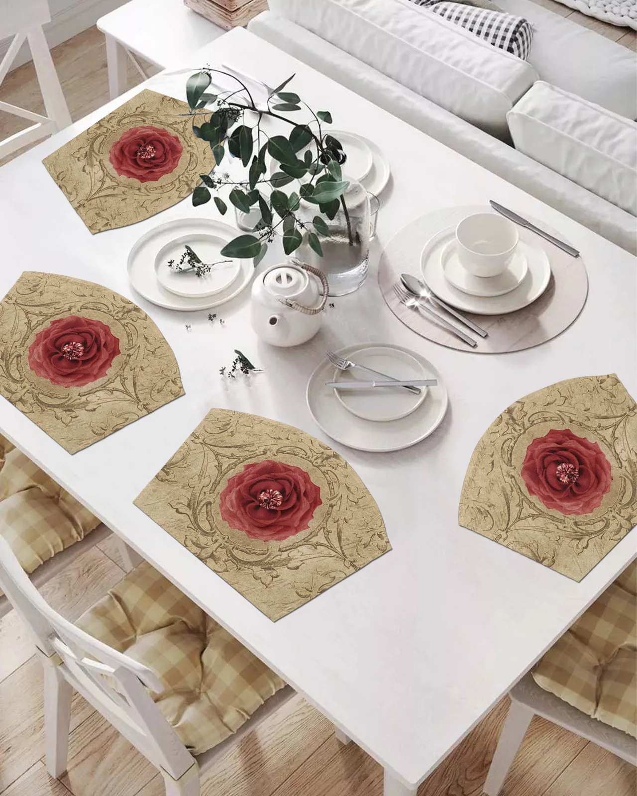 

2/4/6 шт., подставки под столовые коврики в форме веера