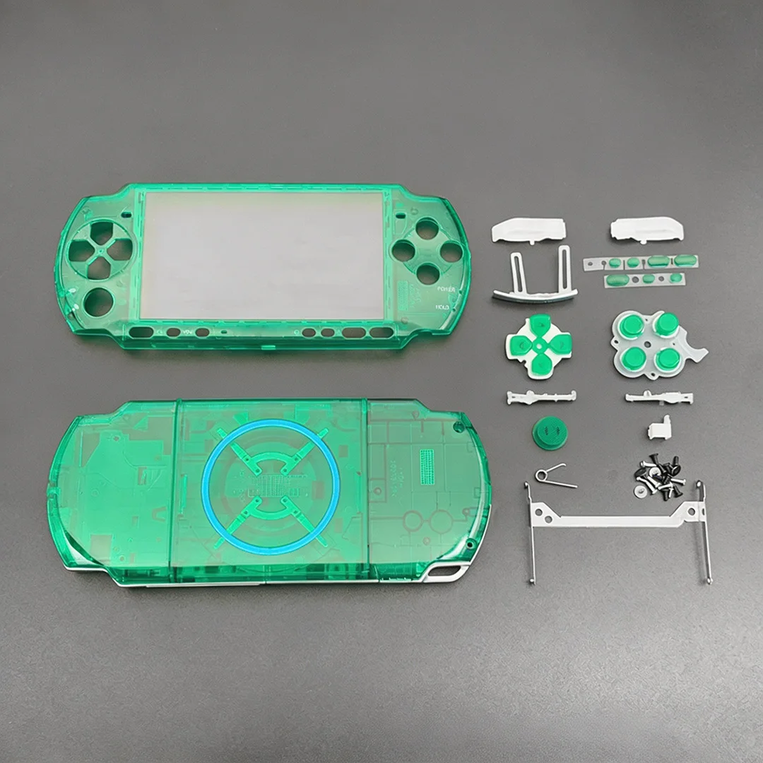 Фото Прозрачный сменный корпус для PSP 3000, полный комплект корпуса, детали для самостоятельного ремонта, аксессуары для консоли. №3