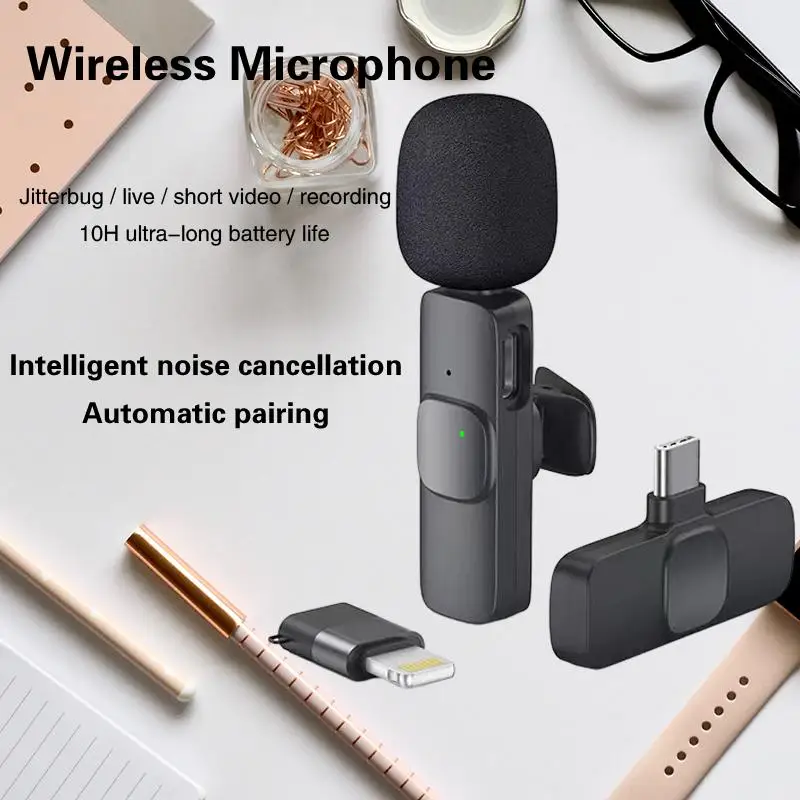 

Ultimate Wireless Lavalier Microphone For Mobile Live Streaming And Recording With Advanced Noise Reduction Technology
